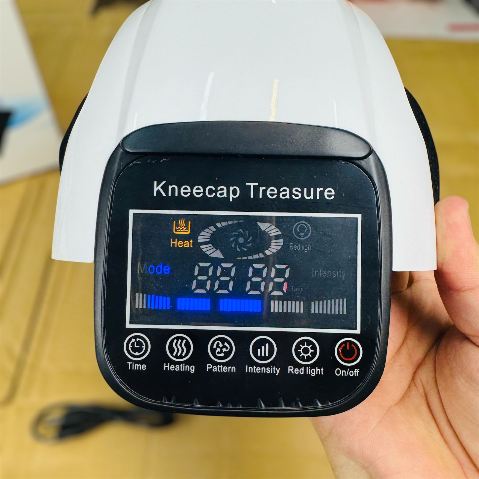 Rechargeable Knee Massager, with Heating and Vibration Large LED Screen